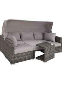 TecTake Lounge in rattan San Marino - grigio - 403237