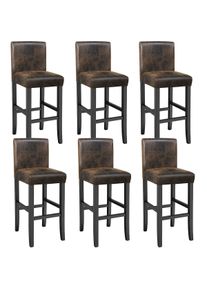 TecTake GmbH tectake Sgabello da bar in pelle sintetica marrone anticato - 406302