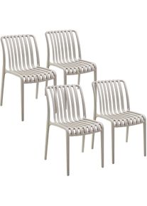 TecTake sedie da giardino Alcudia, resistenti alle intemperie, impilabili - 406049