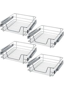 TecTake 4 Cassetti telescopici per gli armadi di cucina e camera da letto - 50 cm - 403441