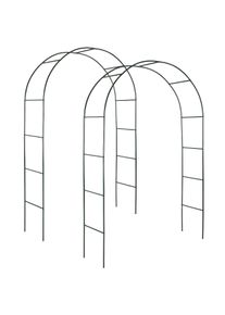 TecTake 2 Archi per rose rampicanti ca. 240cm - verde - 402660
