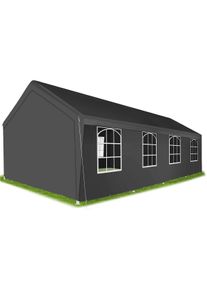 TecTake Tendone feste Mammut 8 x 4 m con sistema ad incastro, stabile ed idrorepellente - grigio - 404973