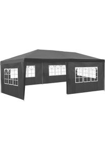 TecTake Padiglione Vivara 6 x 3 m con 5 pezzi laterali - grigio - 404819