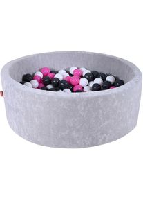 KNORRTOYS Bällebad »Soft, Grey« mit 300 Bällen creme/Grey/rose; Made in Europe in grau