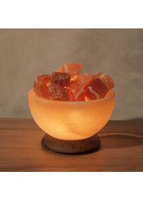 Himalaya Salt Dreams Salzkristall-Tischlampe »Salzkristallschale« E14 1 Stk. Warmweiß Handgefertigt aus Salzkristall - jeder Stein ein Unikat in...