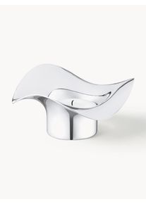 Georg Jensen Organic-Shaped Stainless Steel Tealight Holders Cobra, Set of 2 Silver Metal Ø 10 x H 5 cm