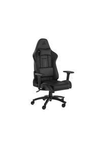 Corsair TC100 Relaxed Gaming Stuhl - Schwarz - Pl&uuml;sch-Kunstleder - Bis zu 120 kg