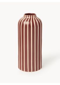 Ręcznie malowany wazon Elio, W 23 cm Czerwony Ceramika &Oslash; 10 x W 23 cm | Westwing Collection