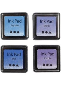 Creativ Company - Stamp Ink Blue Shades/Purple 4 pcs.