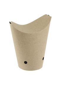 Garc&iacute;a de Pou Copo Para Batatas Fritas C/ Fecho 16Oz - 480 Ml 200 + 25Pe G/M2 8,5X14 Cm Castanho Cartolina (50 Unidades)