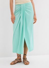 bonprix Femei Fustă din jerse cu talie comodă, verde, 32/34