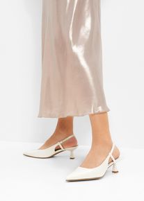 Slingbackpumps - vit - storlek 42 - bonprix
