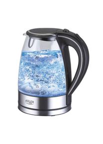 ADLER ad 1225 tetera elÉctrica 1,7 l negro, acero inoxidable, transparente 2000 w