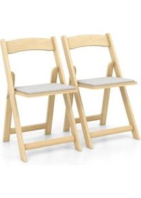Costway Set di 2 Sedie Pieghevoli, Sedie da Cucina con Seduta e Schienale Imbottiti, fino a 160 kg, Sedie da Pranzo Pieghevoli