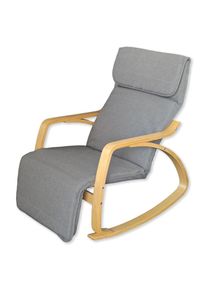 Poltrona Relax Cadeira de Baloiço com Apoio para Pés Mod. ZEN CINZA por Yelloo