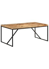 Mesa de comedor de madera maciza de acacia y mango 180x90x76 cm