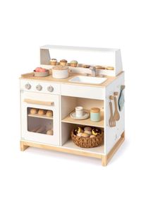Musterkind Kinderküche , Naturfarben, Weiß , Holz, Holzwerkstoff , 46x67x62 cm , CE, EN 71, FSC 100% , Spielzeug, Holzspielzeug
