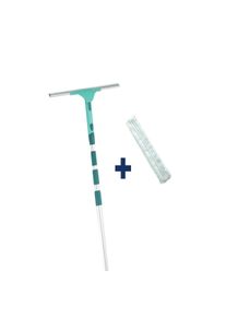 Leifheit Set Limpiacristales POWERSLIDE 40 cm con palo tel. 4,15 m y funda de lavado
