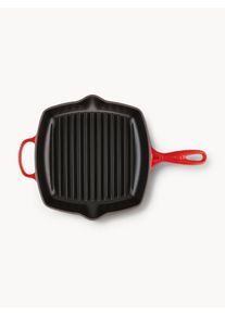 Le Creuset Grelhador quadrado de ferro fundido com estrutura de grelha Signature Collection Vermelho Metal L 44 x Alt 5 cm