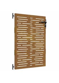 vidaXL Puerta de jardín acero corten diseño cuadrado 85x150 cm