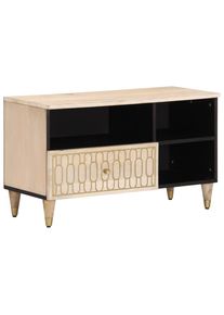 vidaXL Mueble de TV madera maciza de mango 80x33x46 cm