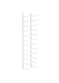 vidaXL Botellero de pared para 24 botellas hierro blanco