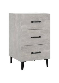 vidaXL Mesita de noche madera de ingeniería gris hormigón 40x40x66 cm