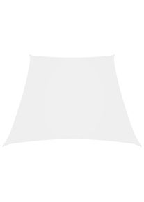vidaXL Toldo de vela trapezoidal de tela oxford blanco 3/5x4 m