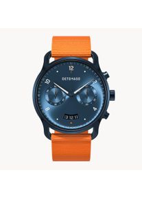 deTomaso Men's Watch - Dark Blue - Chronograph, case made of surgical steel, sapphire-hardened mineral glass, Plastic Strap, 42mm diameter, Japanese quartz