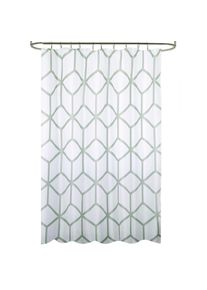 MAURER - Cortina Ducha Tela Geometrico 180 x 200 cm. Impermeable
