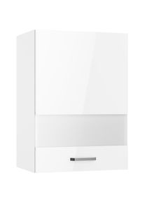 KOCHSTATION, H&auml;ngeschrank &raquo;KS-Paula&laquo; 50 cm breit, 70 cm hoch, mit 1 T&uuml;r mit Glaseinsatz, 2 Einlegeb&ouml;den, wei&szlig; Glanz/wei&szlig;, wei&szlig; -B/H/T: 50 cm x 70,4 cm