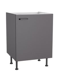 KOCHSTATION, Sp&uuml;lenschrank &raquo;KS-Paula&laquo; 60 cm breit, 87 cm hoch, mit 1 T&uuml;r, anthrazit/anthrazit, anthrazit -B/H/T: 60 cm x 87 cm x 58,4 cm, anthrazit/