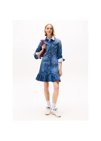 Tommy Jeans , Jeanskleid »WESTERN DENIM DRESS DI2057« Brusttaschen , Denim Dark , N-Gr , XS (34) -N-Gr , XS (34) , Jeanskleid von Tommy Jeans im...