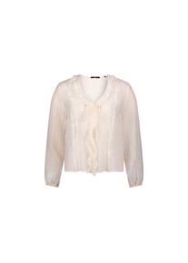 Zero , Klassische Bluse »Bluse mit Rüschen« , Eggnog , 44 , 44 , Passform: Figurbetont