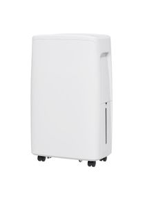 HOMCOM Desumidificador Elétrico 12L/Dia com 4 Modos 2 Velocidades Desligamento Automático Ecrã LED Temporizador 29x18x49 cm Branco