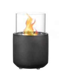 HOMCOM Lareira de Bioetanol de Mesa Capacidade 0,4L Combustão 2,5h 12x12x19cm Cinza Escuro