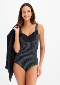 bonprix Női Alakform&aacute;l&oacute; body merev&iacute;tő n&eacute;lk&uuml;l, k&ouml;zepes form&aacute;l&oacute; hat&aacute;ssal, fekete, 40