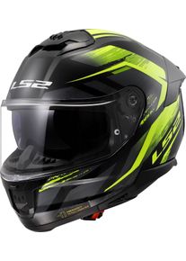 LS2 FF808 Stream II Fury, full face helmet , color: Black/Dark Grey/Neon-Yellow , size: 3XL