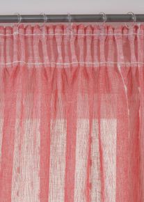 Gardin med vevde striper (1-pack), r&oslash;d, st&oslash;rrelse 225x140 cm, bonprix