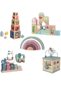 PolarPlay Wooden Early Education Toy Set - Shapes