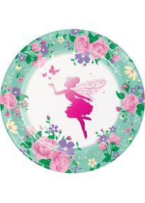 8 assiettes en papier Flower Fairy 23cm