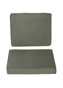 Outsunny Sitzkissen 2er-Set 56 x 52 cm , Dunkelgrau , Kunststoff , 52x7x56 cm , Gartenmöbel, Gartenpolster & Auflagen, Gartenkissen