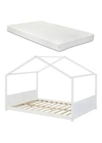 [en.casa] Kinderbett Simo mit Matratze , Holz , Kiefer , 120x200 cm , Babymöbel & Kindermöbel, Kinderzimmer & Jugendzimmer, Kinderbetten, Spielbetten