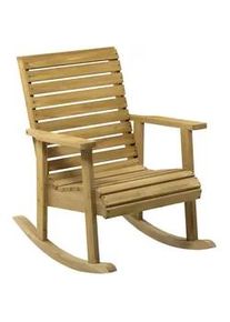 Outsunny Schaukelstuhl mit Armlehne, bis 130 kg, 64 x 86 x 85 cm, Tannenholz, Hellbraun , Braun , Holz , 86x85x64 cm , Wohnzimmer, Sessel, Schaukelstühle