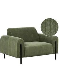 Beliani Sessel Olivgrün Askim , Textil , 123x79x95 cm , Wohnzimmer, Sessel, Polstersessel
