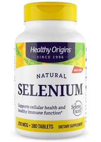 Healthy Origins Natural Selenium - 200 mcg, 180 Tabletten