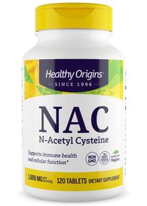 Healthy Origins N-Acetyl Cysteine - 1000 mg, 120 Tabletten