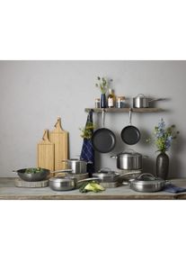 Scanpan Schmorpfanne mit Deckel, tief-CTX, 26 cm, Stahl, Schwarz, 2-Einheiten, Pfanne + Kochtopf, Schwarz