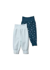Tchibo - 2 Baby-Sweathosen - Unisex - Gr. 98/104 - hellblau/print