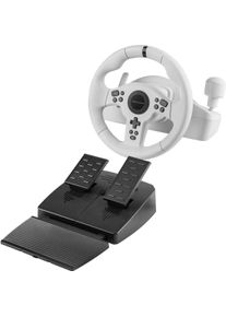 Mars Gaming Rennsport-Lenkrad MWHRSXONEW (PS5, Switch, Xbox Series S, PS4, PC), Gaming Controller, Weiss